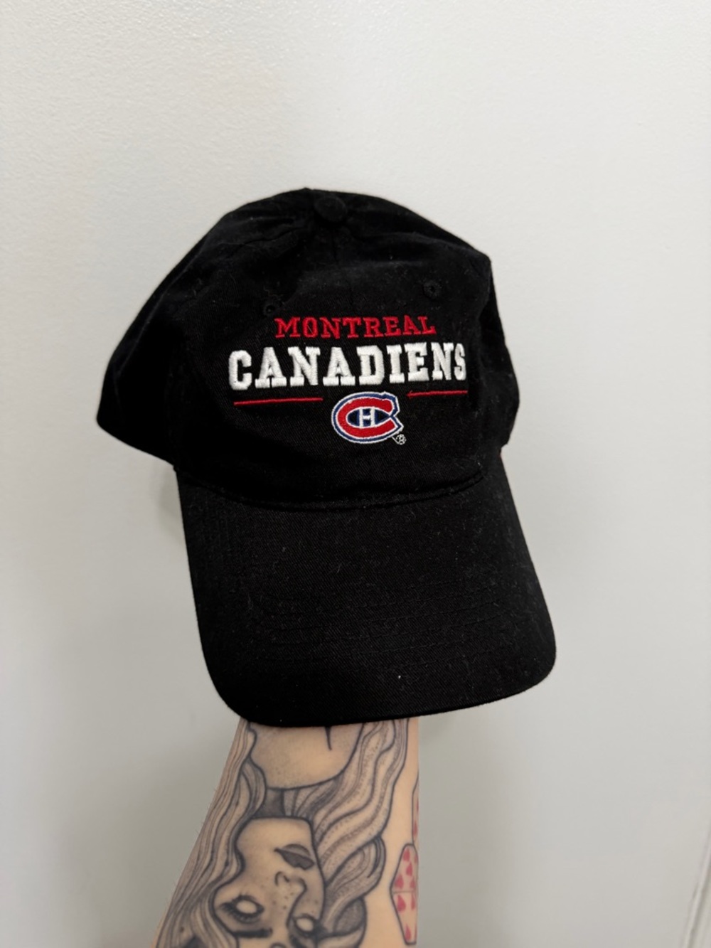 Vintage CCM Montreal Canadiens Black Baseball Cap